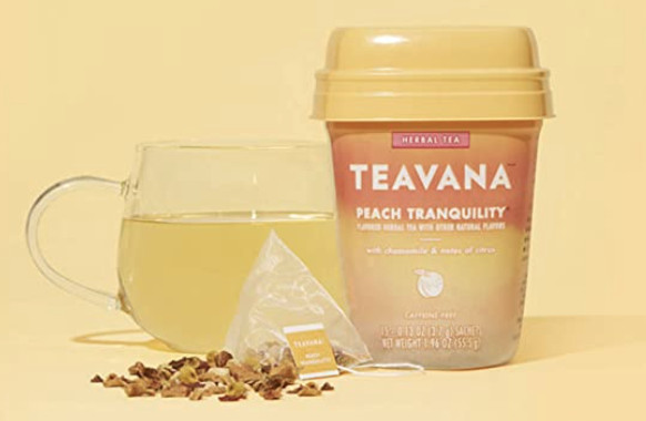 折后$14.33 Prime包邮】Teavana Peach Tranquility洋甘菊桃子花果茶4杯