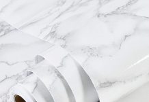 【折后$2.99 Prime包邮】大理石纹防水贴纸 11.8″x78.7″