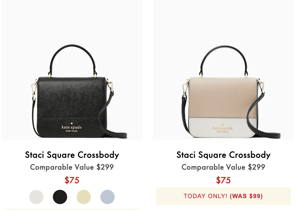 可爱精致！【折后$75 包邮】Kate Spade Staci 时尚盒子包！ | 剁手