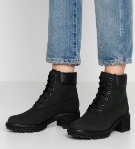 史低补货了！【折后$55.93 包邮】TIMBERLAND Kinsley 女士粗跟黑靴| 剁手