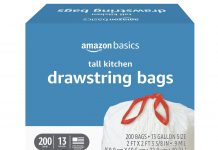 【折后$13.68 Prime包邮】Amazon Basics 13加仑厨房垃圾袋 200个