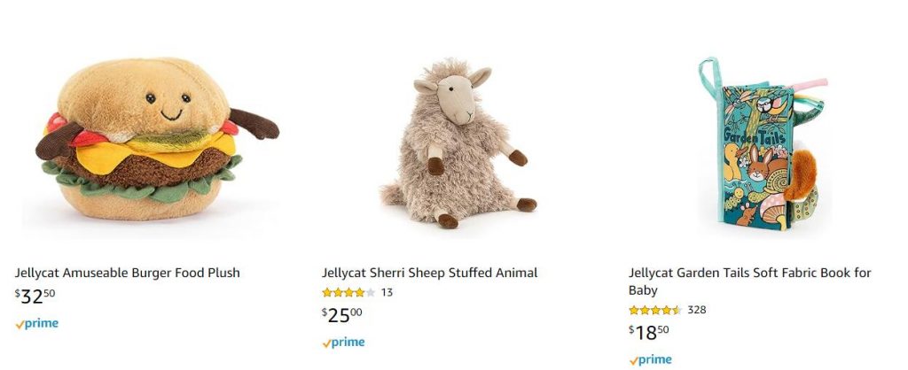 Amazon 多款Jellycat毛绒玩具热卖！纽约实体店爆火的汉堡和塔克有货哦