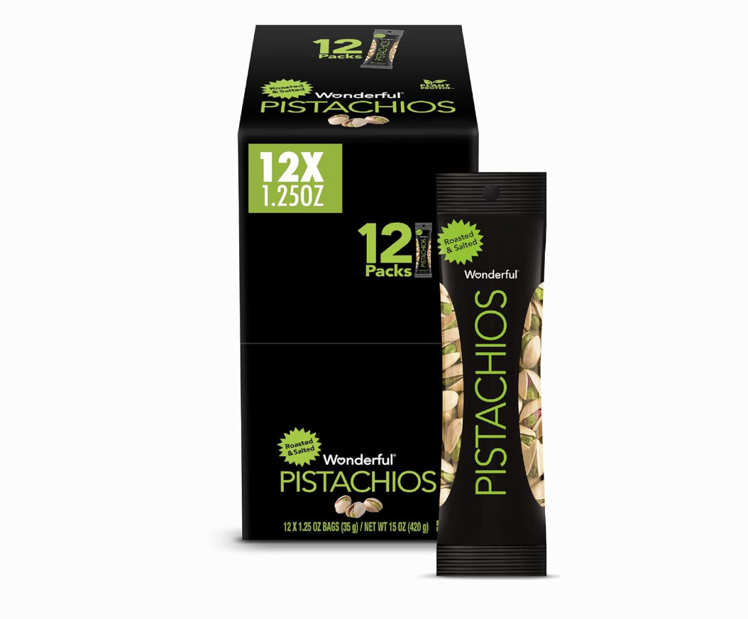 折后$8.4 Prime包邮】Wonderful Pistachios 带壳开心果12小包| 剁手