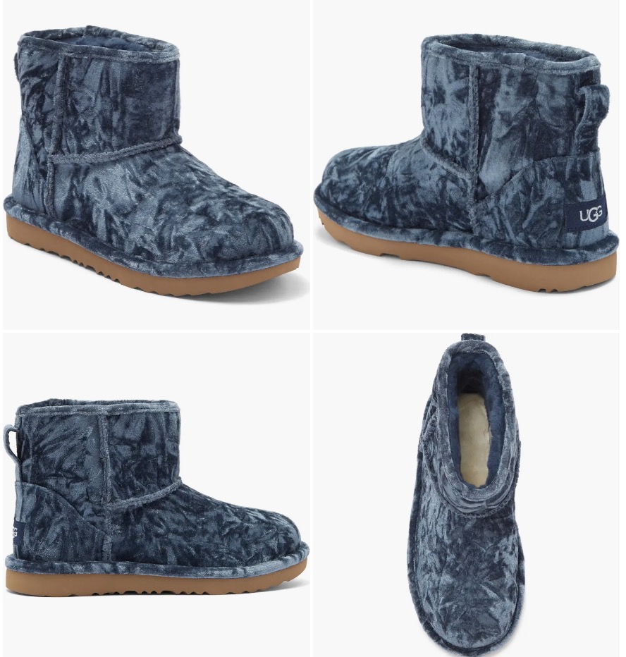 大童码成人女士可穿!【折后$44.99】UGG Classic Mini II 天鹅绒面雪地