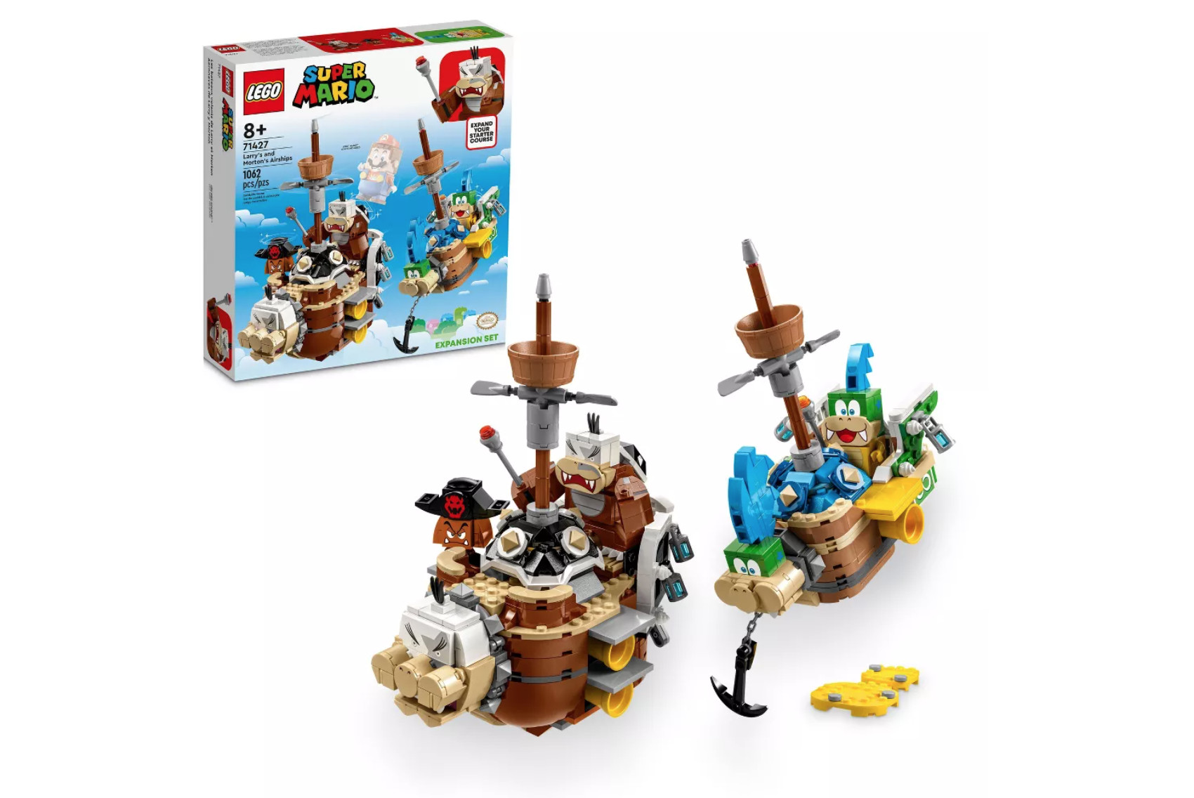6折!【折后$47.99 包邮】LEGO Super Mario超级马里奥拉里和莫顿的飞行战舰玩具 | 剁手