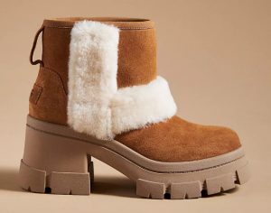 折后$97.49 包邮】UGG BROOKLYN SUNBURST粗跟厚底短靴2色选| 剁手