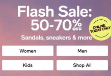 MACY’S 限时闪购, 精选鞋履一律额外50-70% Off !!