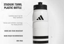 【折后$9.55 Prime包邮】Adidas 运动健身水壶 750ml