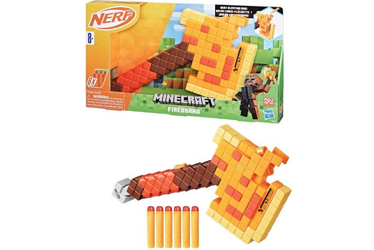 折后$7.49 Prime包邮】Nerf Minecraft 镖爆破斧含6个泡沫飞镖| 剁手