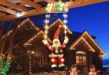 【折后$9.99 Prime包邮】圣诞老人 降落伞灯