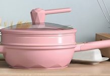 【折后$29.99 Prime包邮】Tiborang 11英寸带盖多合一炒锅 带蒸屉层