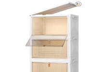 Prime会员专享!【折后$16.99 Prime包邮】三层可堆叠 带滚轮收纳柜