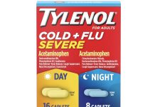 【折后$6.39 Prime包邮】Tylenol Cold + Flu 感冒药日用+夜用!