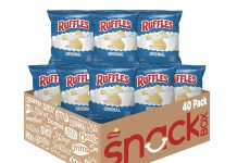 【折后$13.98 Prime包邮】Ruffles 经典原味口味薯片 40包!