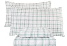 【折后$12.59 Prime包邮】清新格纹床上用品6件套 Queen Size!