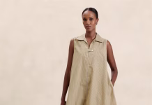 【折后$14.98】Banana Republic 纯棉A字连衣裙四色选