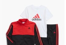 2T-5快来!【折后$14.99】adidas 儿童拼色运动套装 三件套两色选