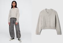 4-8岁快来!【折后$3.83】Gap CashSoft 儿童宽松V领毛衣