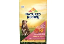 叠加2个优惠券!【折后$20 Prime包邮】Nature’s Recipe 三文鱼红薯南瓜无谷狗粮 24磅大包装