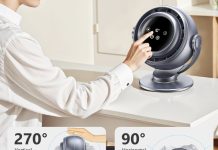 【折后$14.99 Prime包邮】可充电静音电扇