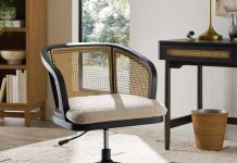 【折后$39 包邮】Better Homes & Gardens 藤条办公椅!两色选!