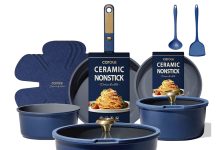 便宜!【折后$47.99 Prime包邮】CAROTE 不粘锅 15件套!