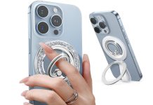 【折后$8.39 Prime包邮】精美水晶磁性手机支架吊环!