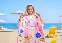 【折后$10.79 Prime包邮】儿童连帽浴巾套装 多色选 3-10岁