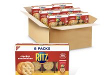 【折后$12.17 Prime包邮】RITZ 芝士夹心轻盐饼干 共48包!