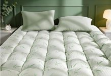 【折后$29.99 Prime包邮】竹纤维透气床垫加厚垫 FULL/QUEEN同价