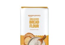 【折后$2.17 Prime包邮】Amazon Fresh 强化未漂白高筋面粉 5磅装