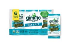 包米饭单吃嘎嘎香!【折后$7.58 Prime包邮】Gimme 有机海盐味烤海苔 12包装