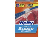 【折后6.07 Prime包邮】Hefty 滑动封口厨房食物保鲜袋 56个!