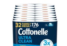 【折后$22.61 Prime包邮】Cottonelle Ultra Clean卫生纸 32大卷