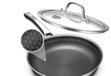 【折后$29.98 Prime包邮】雪花纹不粘不锈钢煎锅 12英寸