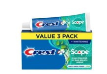 两种折扣!【折后$5.29 Prime包邮】Crest + Scope 佳洁士美白牙膏套装 3支装