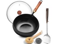 【折后$49.59 包邮】王源吉WANGYUANJI 网红大肚铁锅套装 9.5 inch