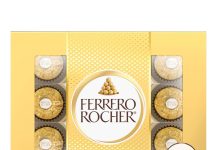 【折后$6.97 Prime包邮】Ferrero Rocher 费列罗榛果牛奶巧克力礼盒 12粒装
