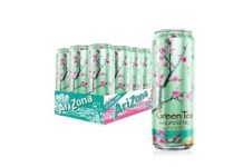 便宜好喝!【折后$7.92 Prime包邮】AriZona 人参蜂蜜绿茶大罐装 22oz×12瓶