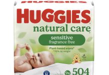 【折后$14.87 Prime包邮】Huggies Natural Care 宝宝湿巾 共504张!