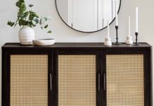 【折后$198 包邮】Better Homes & Gardens 时尚藤条元素餐边柜!