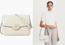 不到半价!【折后$205 包邮】Tory Burch 女士真皮斜挎豆腐包 两色选