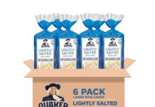 健康好吃!【折后$10.43 Prime包邮】Quaker 桂格轻盐大米饼 6包装