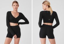 折上折!【折后$49 包邮】Alo Alolux Me Time 系列短款针织开衫 两色选