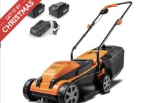 真便宜!【折后$89.99 Prime包邮】LawnMaster 24V 13寸割草机+4.0Ah两个+充电器!