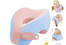 【折后$10.67 Prime包邮】2合1旅行记忆枕+眼罩+耳塞套装