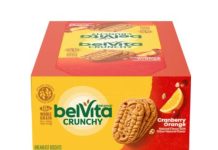 健康美味!【折后$4.15 Prime包邮】belVita 蔓越莓橙味早餐饼 8袋装