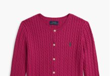 7-10Y捡漏!【折后$29.75 包邮】Polo Ralph Lauren 大童款棉质麻花针织开衫