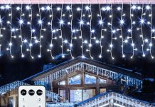 【折后$9.99 Prime包邮】室外防水流星雨冰条灯 32.8英尺