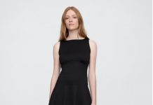 【折后$10.07】Gap 方领无袖修身迷你连衣裙!